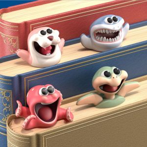 Animales Animados en 3D como separador de libros 2
