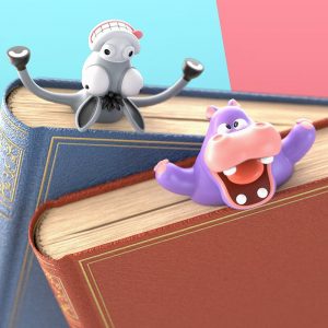 Animales Animados en 3D como separador de libros 4